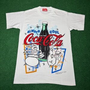 Vintage 90s Coca Cola T-shirt, Jazz Musicians Coke Pop Soda (Medium) ~ Iconic